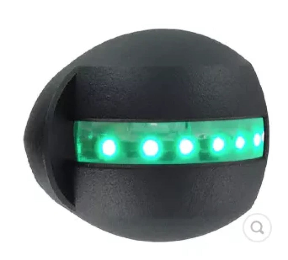 Feu latéral 2MN Tribord (Vert 112,5°) avec cache noir