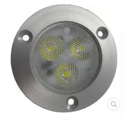 Projecteur LED encastré blanc froid 6500K 40° alu. anodisé mat 3 leds