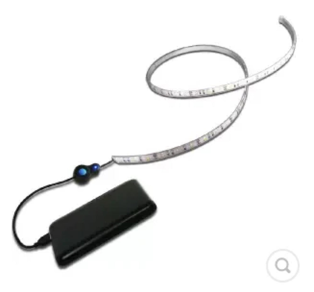 Ruban autonome Bimini 1 mètre - 15W - étanche IP68 - blanc chaud - Interrupteur - Powerbank USB: 3 h