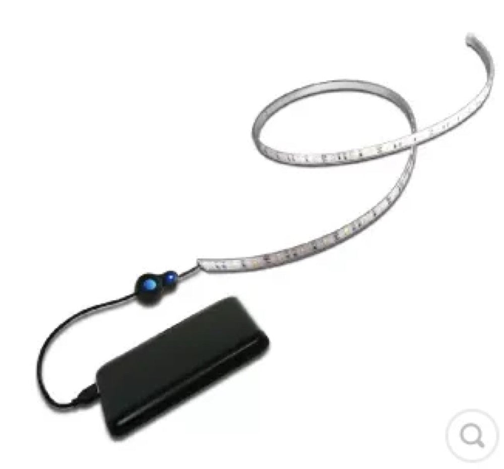 Ruban autonome Bimini 1 mètre - 30W - étanche IP68 - blanc chaud - Interrupteur - Powerbank USB: 8 h