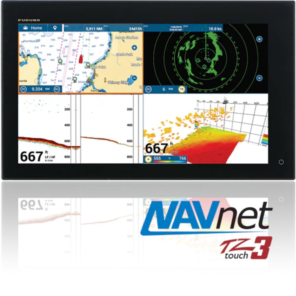 TZT19F — Ecran multifonction tactile NavNetTZtouch3 19'' GPS, sondeur CHIRP et wifi intégrés