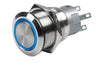 Bouton poussoir à verrouillage ON/OFF 3,3 V LED bleue