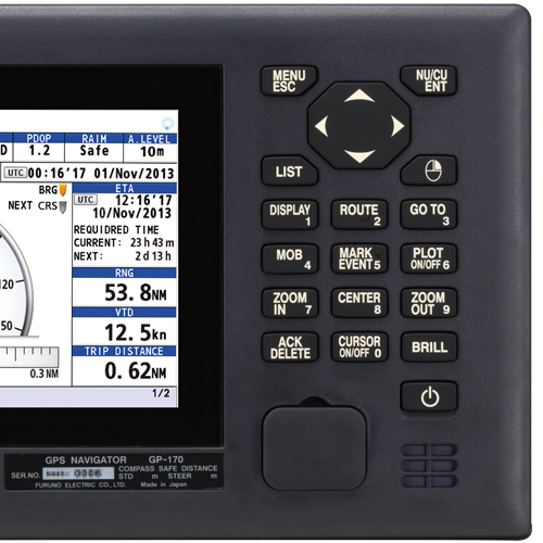 GP170/GPA017S — GPS Plotter 5,7’’ LCD couleur VGA (640 x 480) WAAS/EGNOS/WM • Antenne GPA017S/câble 15m •
