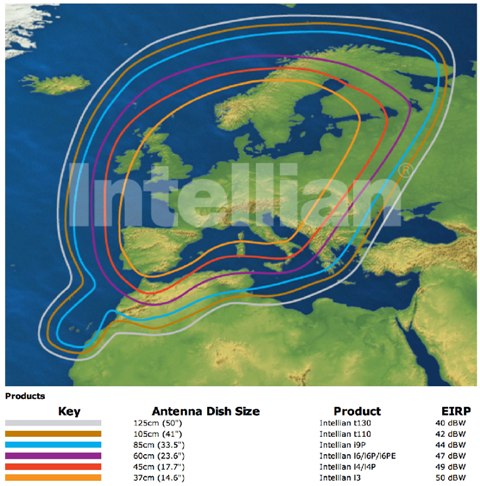 I6P — Antenne TV satellitaire 60cm - 4 sorties