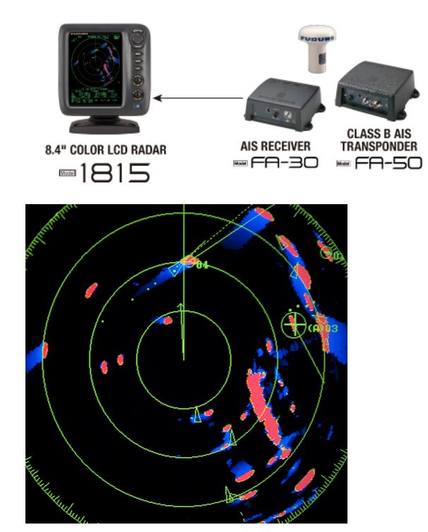 MODEL 1815 — RADAR 8''4 + Radôme 49cm/4kW/36MN/15m câble - alimentation 12-24Vcc