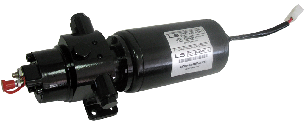 RV212V — Groupe réversible barre hydraulique - 12Vcc, 0,2 à 2L/min, 25A