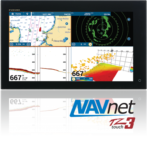 TZT19F — Ecran multifonction tactile NavNetTZtouch3 19'' GPS, sondeur CHIRP et wifi intégrés