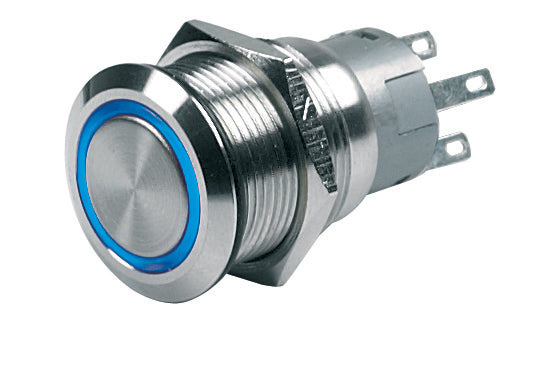 Bouton-poussoir 12V bleu