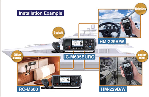 VHF marine fixe IC-M605EURO - visuel officiel ICOM