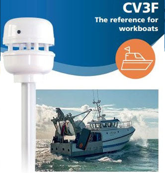 CV3F-BARO — Girouette anémomètre baromètre à Ultrasons 12V pour bateaux de servitude.