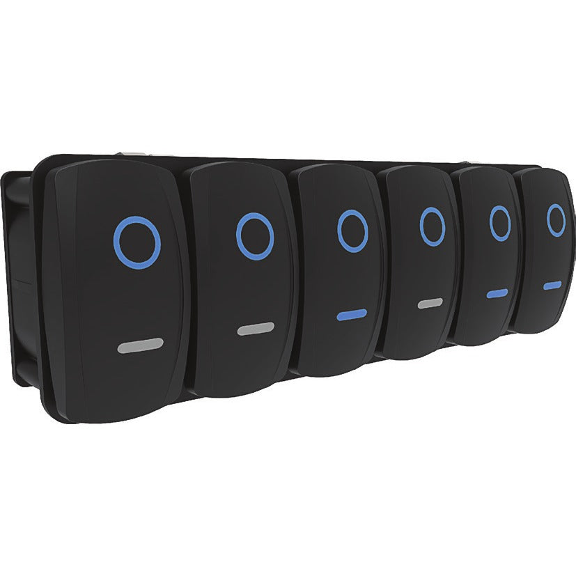 Contura V - 6 interrupteurs Interrupteur marche/arrêt avec LED bleue (interrupteur droit à 3 positions) et câble adaptateur NMEA 2000 de 0,2 m
