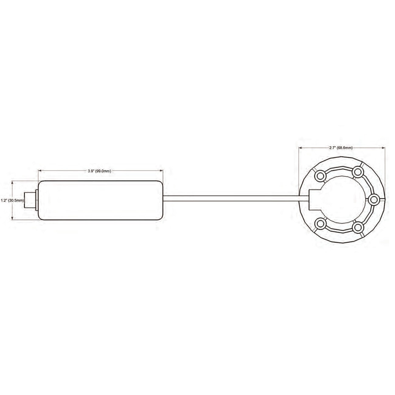 Moniteur de niveau de réservoir à ultrasons pour essence (réservoirs de 61 cm de profondeur)