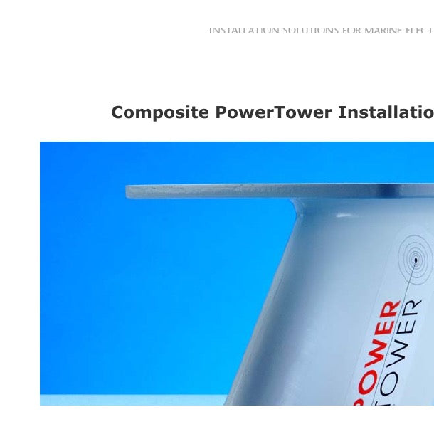 PowerTower composite de 150mm pour radomes 2kW / 4kW Raymarine