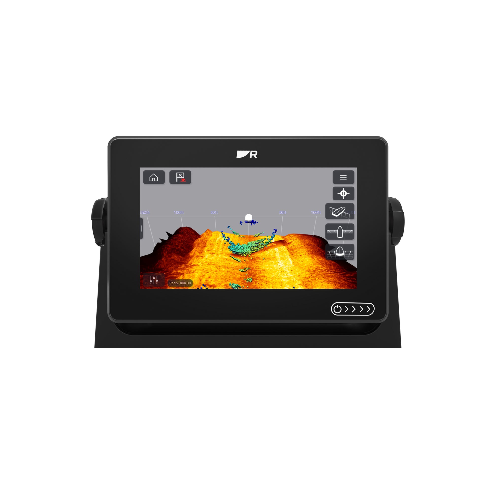 AXIOM+ 7 RV, Écran tactile 7”, sondeur 600W, Down et RV 3D intégré, Wifi, cartographie Lighthouse Méditerranée, sans sonde