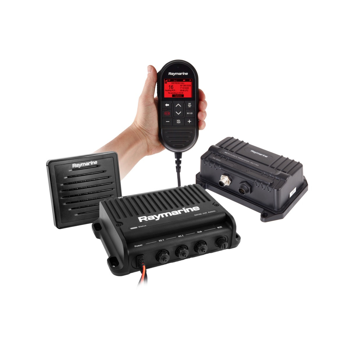 VHF Ray 90 Black box avec AIS 700 Tx et RX ( inclus combiné filaire , speaker passif et câble)