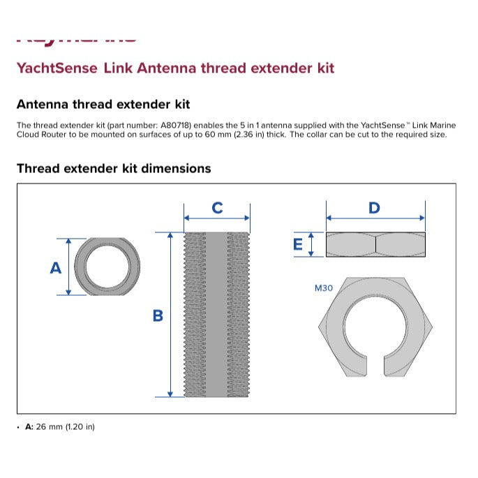 Kit collier d'extension d'antenne externe