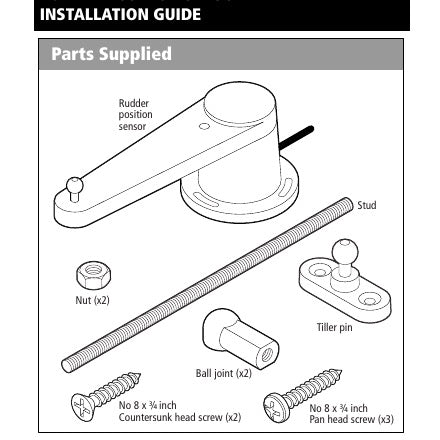Rotule inox pour capteur d'angle de barre
