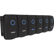 Contura II - 6 interrupteurs à actionnement momentané avec LED bleue et câble adaptateur NMEA 2000 de 0,2 m