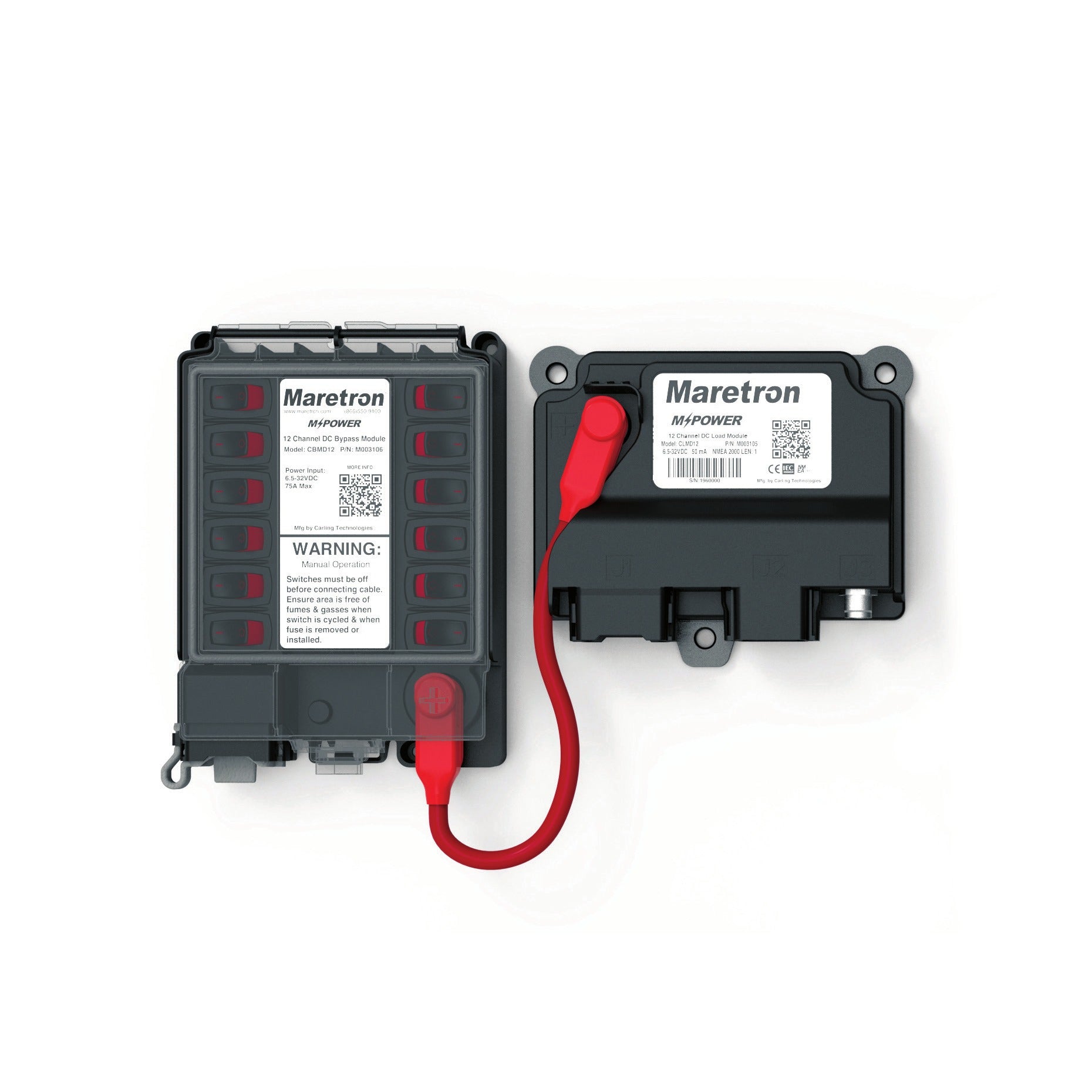 CBMD - Câble de liaison avec cosses pour module de dérivation, calibre 6AWG, rouge