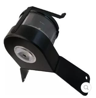Feu de hune combiné MANTAGUA 3MN et projecteur de pont LED 30W (-25°) en aluminium anodisé noir.