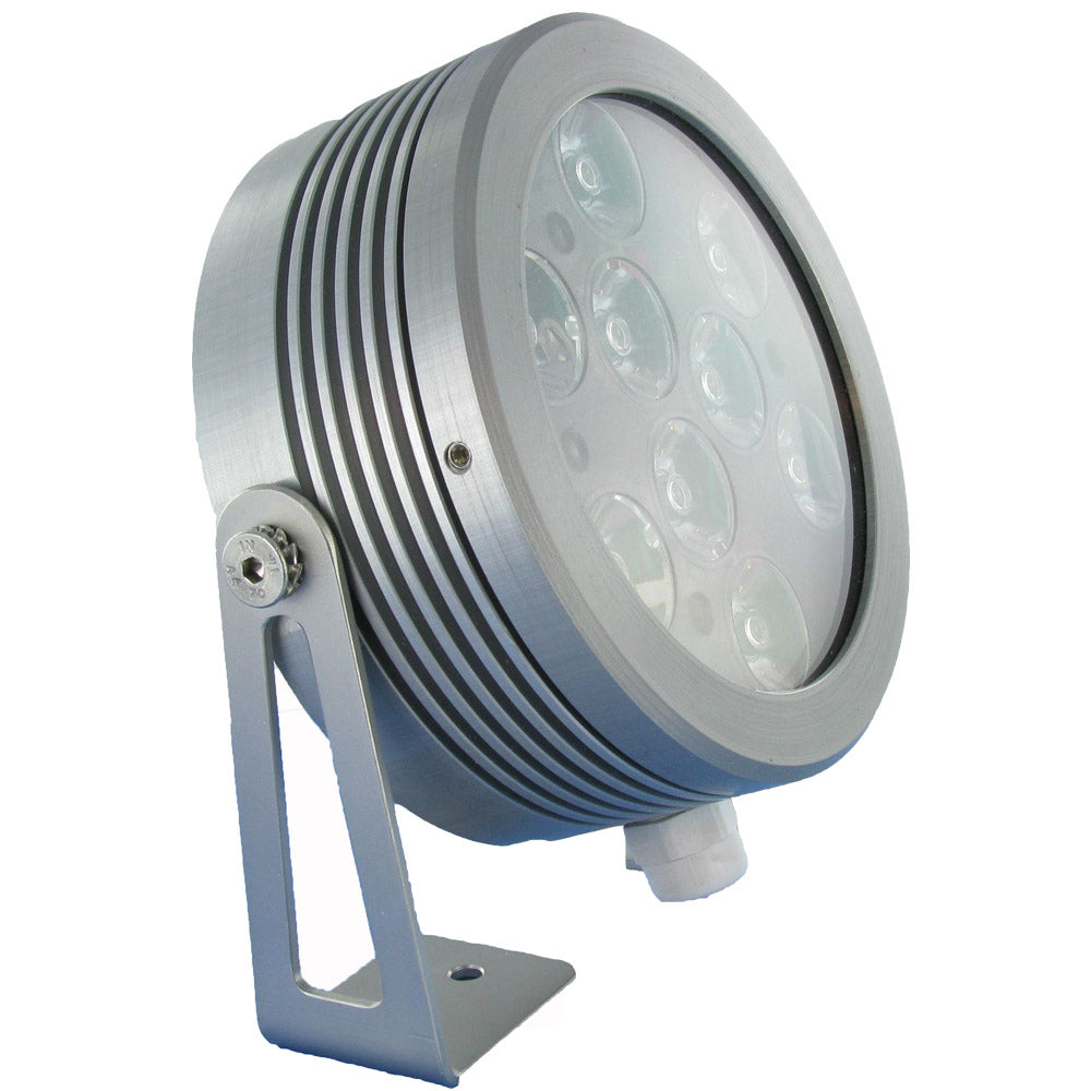 Projecteur LED MANTAGUA pour cockpit, 900 lumens blanc froid, en aluminium 6082 brossé, angle 90°.