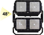 Brochure Mantagua Terenez: projecteur LED étanche 300W, 48000 lm, 24VDC, angle 48°, IP67. Spécifications techniques et schémas.