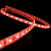 Ruban LED adhésif rouge MANTAGUA de 1 mètre, 12V, étanche IP68, pour un éclairage marin ou extérieur.