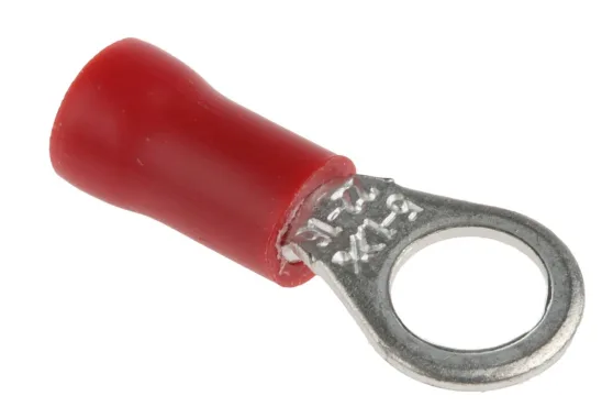 Cosses à œillet Isolé, Rouge, 1.5mm², M5, 8mm