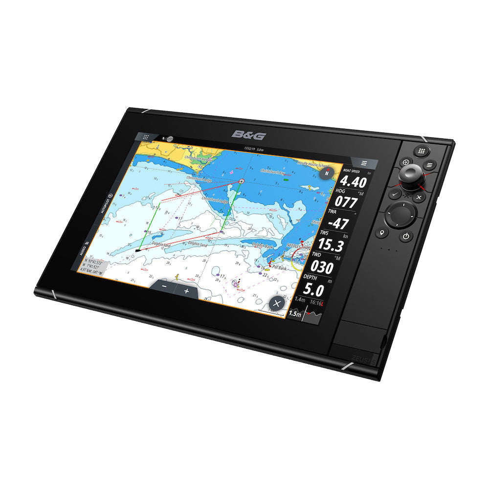Écran tactile multifonction ZEUS³S 12 pouces avec touches intégrées. Combiné GPS traceur de cartes pour la navigation maritime.