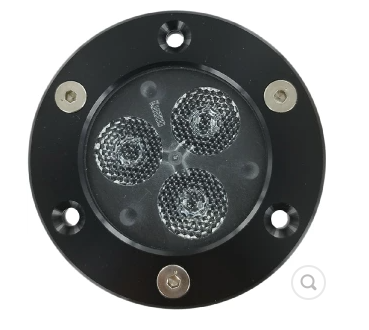 Projecteur LED encastré MANTAGUA blanc froid 5700K, faisceau 40°, noir, étanche IP67.
