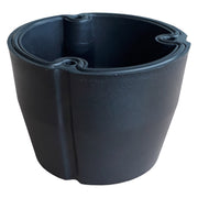 Pied MANTAGUA pour feu horizontal, base ronde noire en ASA de 70 mm de diamètre et 35 mm de haut, avec trous de fixation.