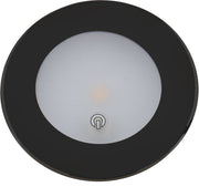 Spot LED encastrable MANTAGUA Tudy en inox noir, 10W, étanche IP67, avec interrupteur poussoir.