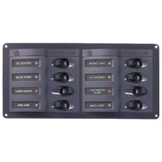 8-pole 12V horizontal circuit breaker panel