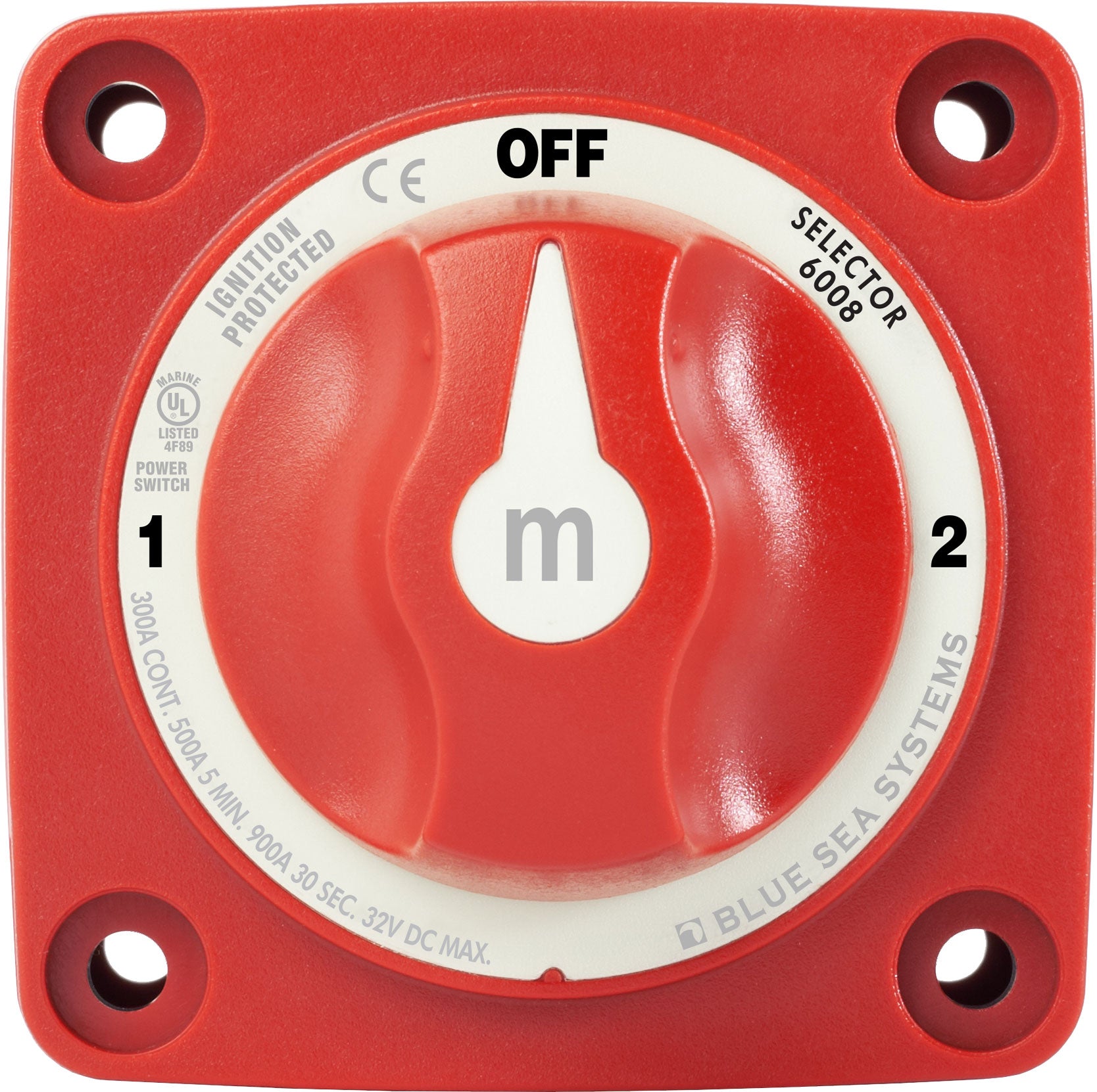 Batterie-Wahlschalter Serie m 300 A rot 3 Positionen