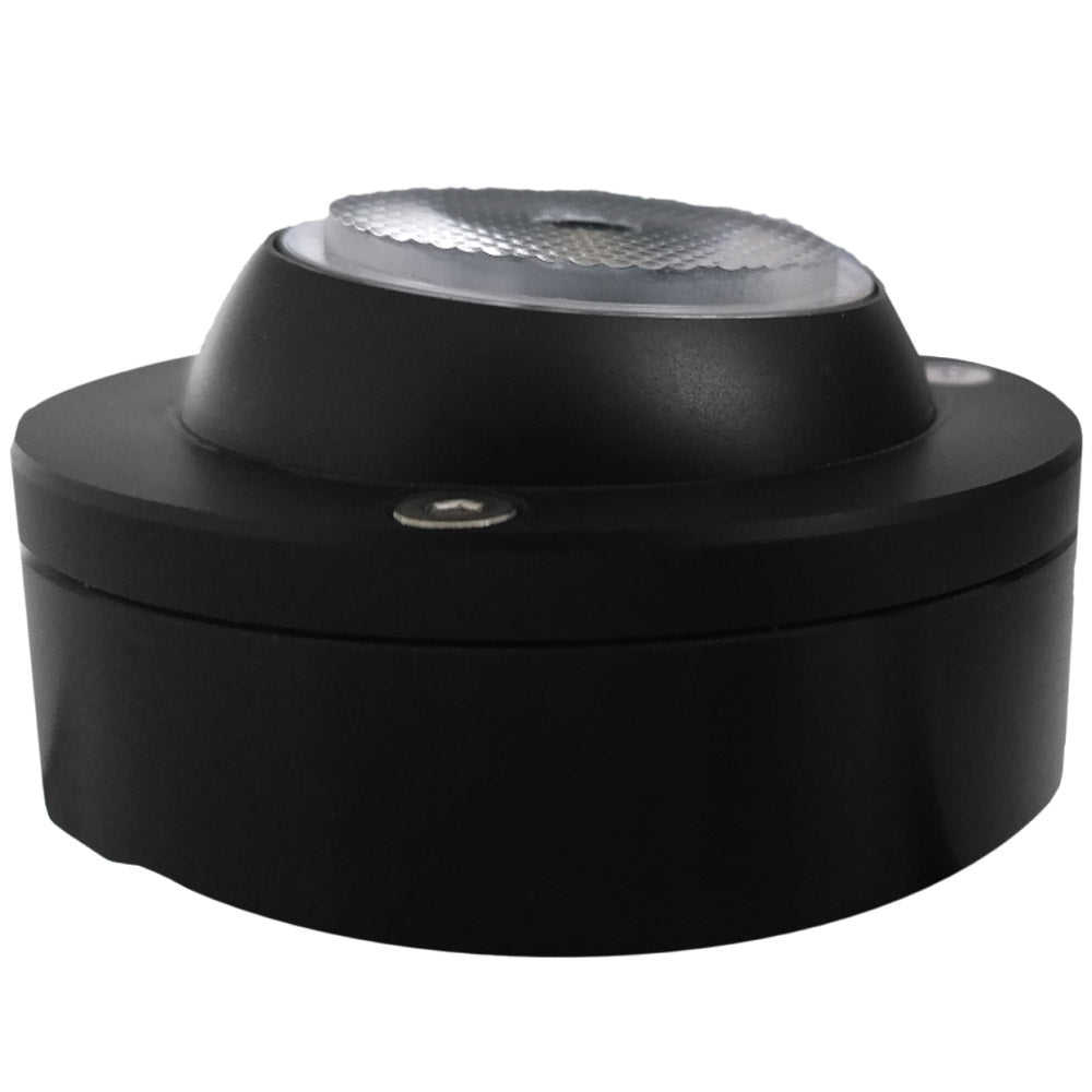 Projecteur LED Mantagua noir pour barre de flêche, blanc chaud 3000K, faisceau 25°, en aluminium anodisé, IP67, orientable.
