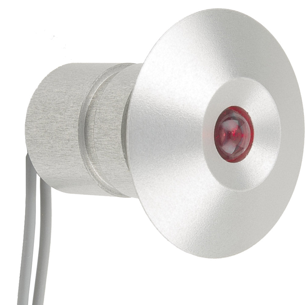 Lampe de courtoisie LED MANTAGUA Houat rouge en inox, Ø23mm, étanche IP67.