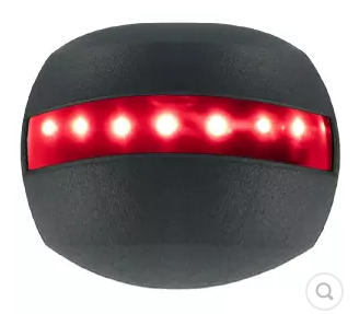 Feu de navigation latéral babord MANTAGUA noir 2MN (rouge 112,5°), compact, résiné avec cache pour montage vertical.
