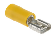 Cosse faston F Jaune non isolée