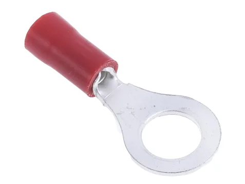 Cosses à œillet Isolé, Rouge, 1.5mm², M6, 11mm