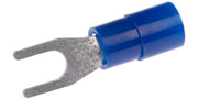 Cosse fourche 3.5mm bleue isolée
