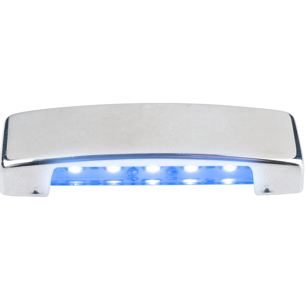 MANTAGUA Wight, éclairage vertical bleu (01416). Boîtier inox/résine, 19x66x13mm, étanche IP67, 4 Cd.