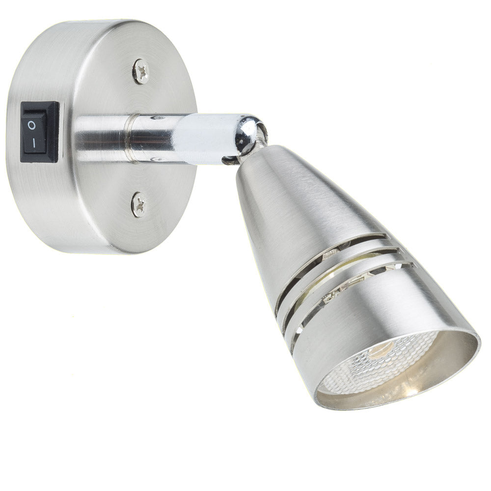 Liseuse LED Hoedic MANTAGUA avec interrupteur, lumière blanc chaud et faisceau directionnel de 40°.