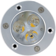 Projecteur LED encastré Mantagua, blanc froid 5700K, 3 leds, faisceau 10°, en aluminium anodisé mat, IP67. 74xØ54mm.