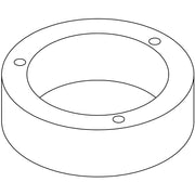 Support saillie aluminium Mantagua pour projecteur barre de flêche Tri LEDs, dimensions 59x47x28 mm.