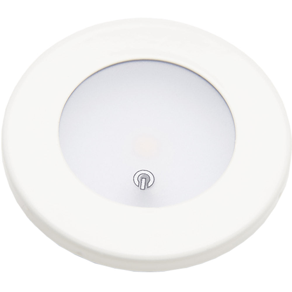 Spot LED MANTAGUA Tudy inox blanc 10W, encastrable, étanche IP67, avec interrupteur poussoir. Cache ultra fin de 1mm.