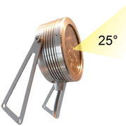 Projecteur LED MANTAGUA pour mât/pont, 900 lumens, blanc froid, angle 25°, en aluminium 6082 anodisé brossé.