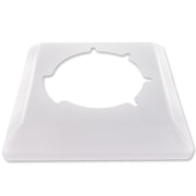Réhausse carrée MANTAGUA blanche en inox 316L pour spot en saillie.