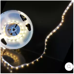 Ruban LED MANTAGUA 5m, 60 leds/m, 12V, blanc chaud, pour éclairage intérieur.