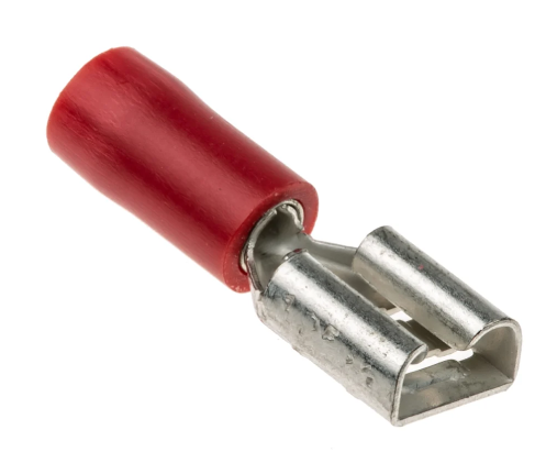 Cosse faston F Rouge non isolée