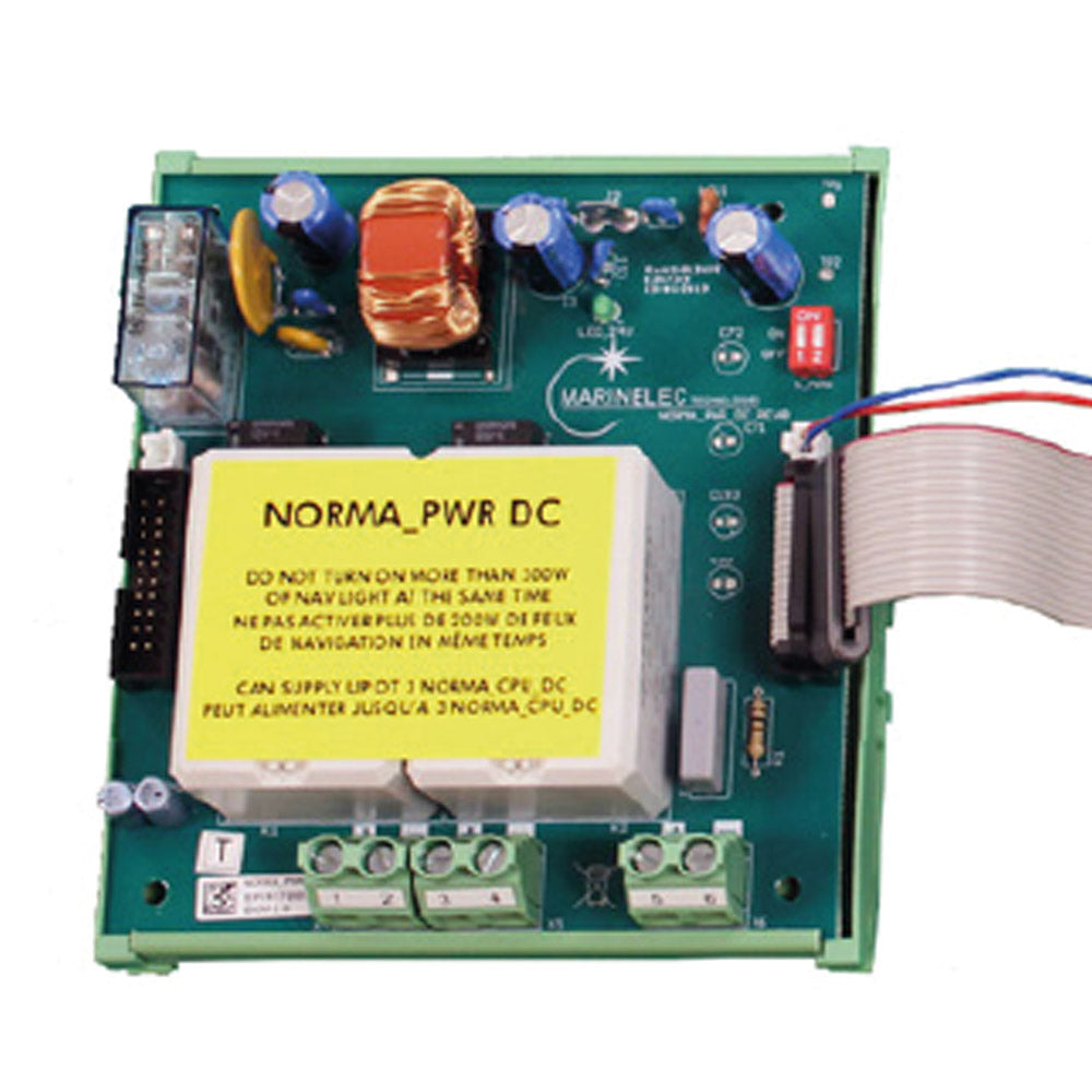 MANTAGUA NORMA.PWR, module d'alimentation gris compact pour rail DIN, avec connecteurs, gérant la partie commande du système.